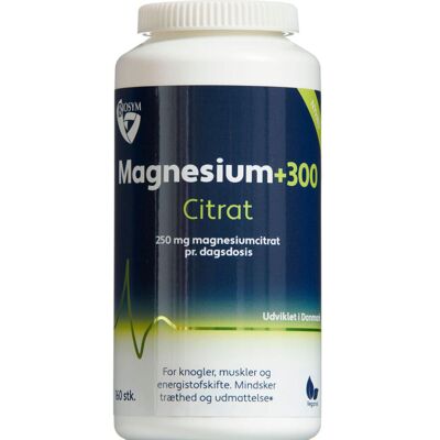 Biosym Magnesium+300 Citrat Kosttilskud 160 stk Biosym Magnesium+300 Citrat Kosttilskud 160 stk