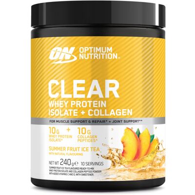 Optimum Nutrition CLEAR WHEY COLLAGEN SUM ICE TEA 240G 240 g Optimum Nutrition CLEAR WHEY COLLAGEN SUM ICE TEA 240G 240 g