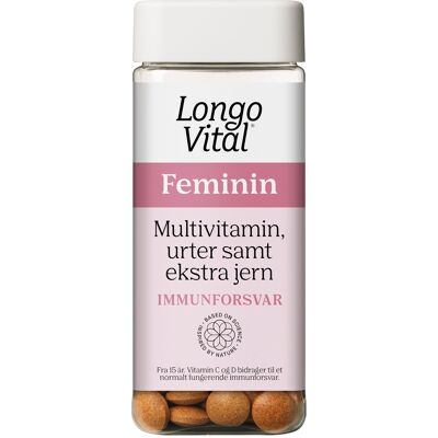 Longo Vital Feminin - Multivitamin til Kvinder - Jern, Urter, Vitaminer Longo Vital Feminin - Multivitamin til Kvinder - Jern, Urter, Vitaminer