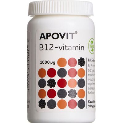 Apovit B12 1000 Mikg Lakridssmag Kosttilskud 90 stk Apovit B12 1000 Mikg Lakridssmag Kosttilskud 90 stk