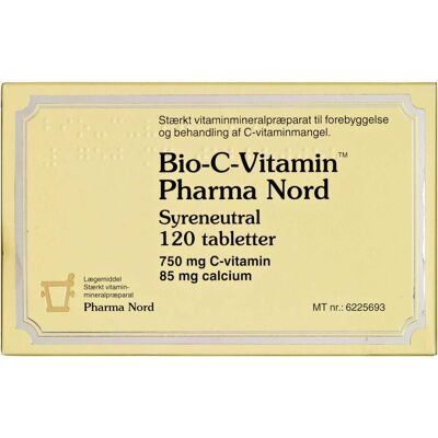 Pharma Nord Bio-C-Vitamin syreneutral tabletter Stærkt vitamin- og mineralpræparat 120 stk Pharma Nord Bio-C-Vitamin syreneutral tabletter Stærkt vitamin- og mineralpræparat 120 stk