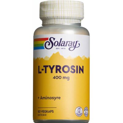 Solaray L-Tyrosin 400 mg Kosttilskud 50 stk Solaray L-Tyrosin 400 mg Kosttilskud 50 stk
