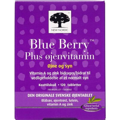 New Nordic Blueberry Plus - Øjenvitamin - 120 stk New Nordic Blueberry Plus - Øjenvitamin - 120 stk