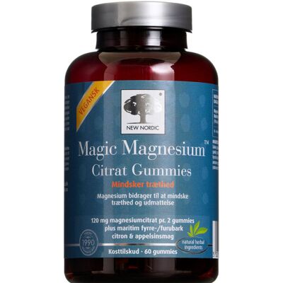 New Nordic Magic Magnesium Citrat Gummies Kosttilskud 60 stk New Nordic Magic Magnesium Citrat Gummies Kosttilskud 60 stk