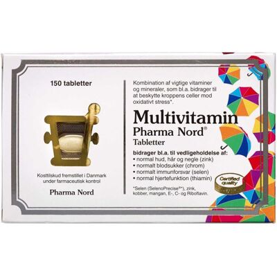 Pharma Nord Bio-Multi Vitaminer og Mineraler - 150 Kapsler Pharma Nord Bio-Multi Vitaminer og Mineraler - 150 Kapsler