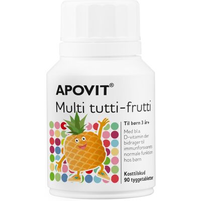 Apovit Multi Tutti-Frutti Kosttilskud 90 stk Apovit Multi Tutti-Frutti Kosttilskud 90 stk