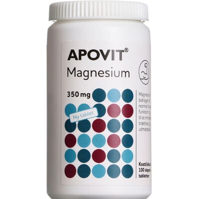 Apovit Magnesium 350 Mg Depot Kosttilskud 100 stk Apovit Magnesium 350 Mg Depot Kosttilskud 100 stk