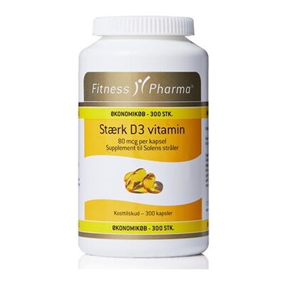 Fitness Pharma Vitamin D3 300 kapsler - Kosttilskud Fitness Pharma Vitamin D3 300 kapsler - Kosttilskud