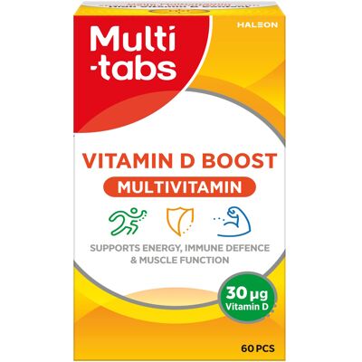 Multi-Tabs Vitamin D Boost Multivitamin Kosttilskud 60 stk Multi-Tabs Vitamin D Boost Multivitamin Kosttilskud 60 stk
