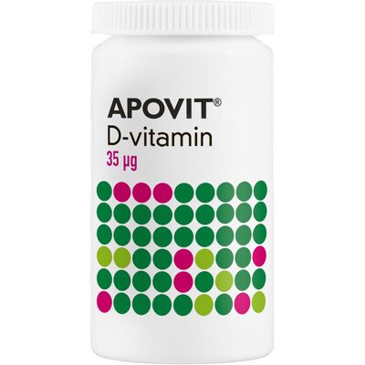 Apovit D3-vitamin 35 mikg Kosttilskud 300 stk Apovit D3-vitamin 35 mikg Kosttilskud 300 stk