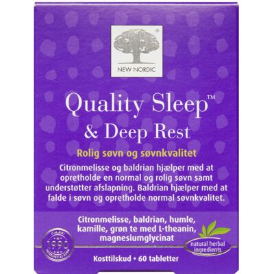 New Nordic Quality Sleep & Deep Rest Kosttilskud 60 stk New Nordic Quality Sleep & Deep Rest Kosttilskud 60 stk