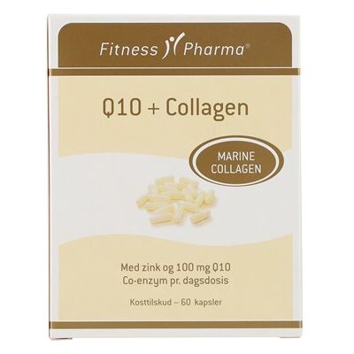 Fitness Pharma Q10 + Kollagen 60 stk. - Kosttilskud til hår, hud og negle Fitness Pharma Q10 + Kollagen 60 stk. - Kosttilskud til hår, hud og negle