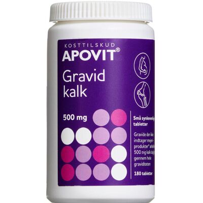 Apovit Gravid Kalk 500 Mg Kosttilskud 180 stk Apovit Gravid Kalk 500 Mg Kosttilskud 180 stk