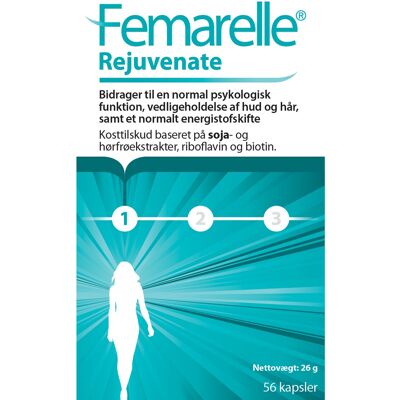 Femarelle Rejuvenate - Humør, Hud og Træthed - Kosttilskud Femarelle Rejuvenate - Humør, Hud og Træthed - Kosttilskud