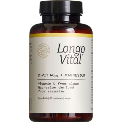 Longo Vital Daily D-vit40 og Mag Kosttilskud 60 stk Longo Vital Daily D-vit40 og Mag Kosttilskud 60 stk