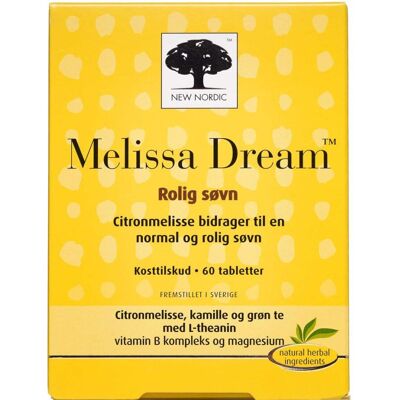 New Nordic Melissa Dream - Afslappende søvnstøtte - 60 tabletter New Nordic Melissa Dream - Afslappende søvnstøtte - 60 tabletter