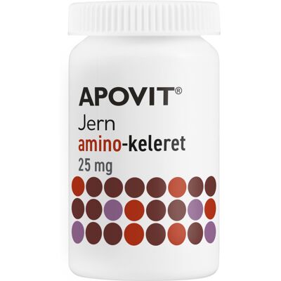 Apovit Jern Amino-keleret 25 mg Kosttilskud 100 stk Apovit Jern Amino-keleret 25 mg Kosttilskud 100 stk