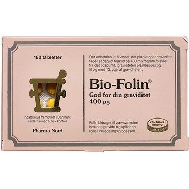 Bio-Folin Tabletter Kosttilskud 180 stk