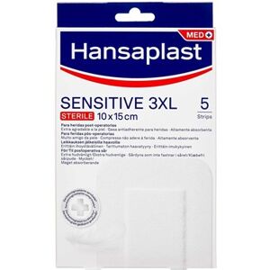 Hansaplast Sensitive 3XL 10x15cm Medicinsk udstyr 5 stk - Forbindinger