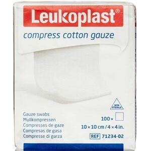 Leukoplast compr.cotten gauze Medicinsk udstyr 10 x 10CM100ST - Forbindinger