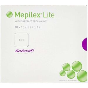 Mepilex Lite med Safetac 10 x 10 cm Medicinsk udstyr 5 stk - Forbindinger