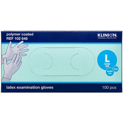 Klinion Latex Handsker - Pudderfri, Størrelse L, Medicinsk udstyr Klinion Latex Handsker - Pudderfri, Størrelse L, Medicinsk udstyr