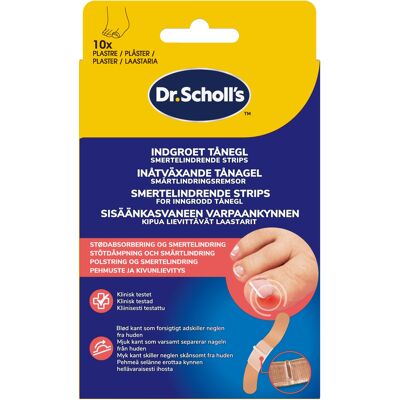 Dr. Scholl Ingrown Toenail Pain Relief Strips 10 pcs Medicinsk udstyr 10 stk Dr. Scholl Ingrown Toenail Pain Relief Strips 10 pcs Medicinsk udstyr 10 stk