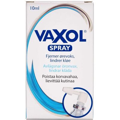 Vaxol Ørespray - Forebygger og fjerner ørevoks - Lindrer kløe - 10ml Vaxol Ørespray - Forebygger og fjerner ørevoks - Lindrer kløe - 10ml