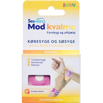 Sea-Band Mod Kvalme Barn Pink Medicinsk udstyr 1 par Sea-Band Mod Kvalme Barn Pink Medicinsk udstyr 1 par