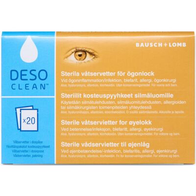 Desoclean Sterile Øjenservietter - Medicinsk udstyr Desoclean Sterile Øjenservietter - Medicinsk udstyr