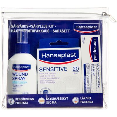 Hansaplast - Sårpleje Kit 100 ml - 100 ml - Førstehjælpskasse Hansaplast - Sårpleje Kit 100 ml - 100 ml - Førstehjælpskasse