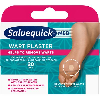 Salvequick Wart Plaster Medicinsk udstyr 20 stk Salvequick Wart Plaster Medicinsk udstyr 20 stk