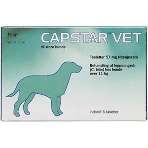 Elanco animal h. - eli lilly dk Capstar Vet. til store hunde 57 mg 6 stk Tabletter - Flåtmiddel - Loppemiddel