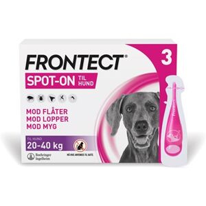 Frontect (til hunde 20-40 kg) 270,4+2019,2 mg 3 stk Spot-on, opløsning - Flåtmiddel - Loppemiddel