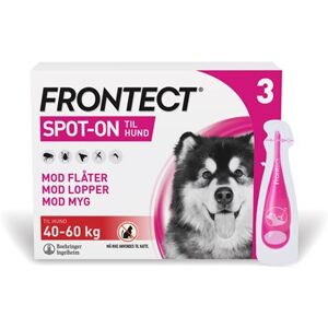 Frontect (til hunde 40-60 kg) 405,6+3028,8 mg 3 stk Spot-on, opløsning - Flåtmiddel - Loppemiddel