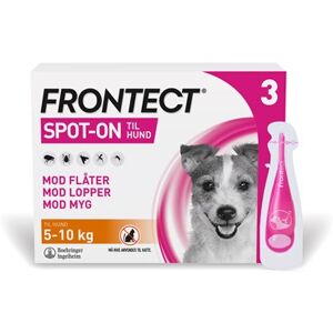 Frontect (til hunde 5-10 kg) 67,6+504,8 mg 3 stk Spot-on, opløsning - Flåtmiddel - Loppemiddel