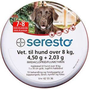 Orifarm Seresto Vet. t. hund over 8 kg 4,50 g+2,03 g 1 stk Halsbånd Orifarm Seresto Vet. t. hund over 8 kg 4,50 g+2,03 g 1 stk Halsbånd
