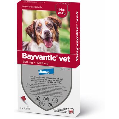 Bayer Spot-on Flåt- og loppermiddel til hunde 10-25kg Bayer Spot-on Flåt- og loppermiddel til hunde 10-25kg