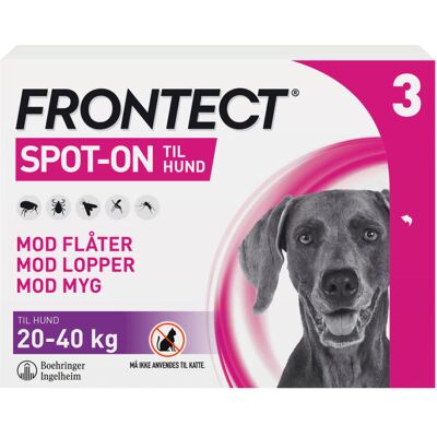 Frontect - Hund 20-40kg Spot-on Bekæmpelse af lopper & flåter Frontect - Hund 20-40kg Spot-on Bekæmpelse af lopper & flåter