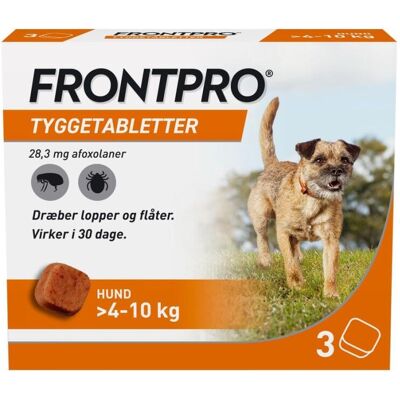 FRONTPRO 28,3 mg Veterinær tyggetabletter - Forebyggelse af lopper og flåter FRONTPRO 28,3 mg Veterinær tyggetabletter - Forebyggelse af lopper og flåter