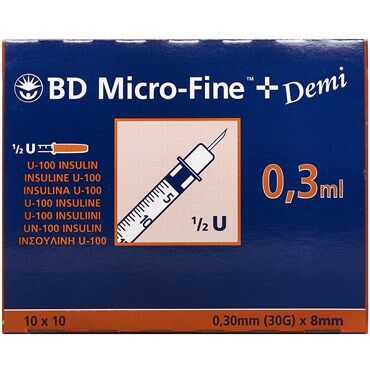 BD Micro-Fine+ 30enh 8mm Medicinsk udstyr 100 stk