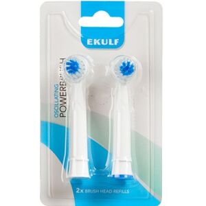 Ekulf powerbrush refill hvid 2 børstehoveder - Elektrisk tandbørste - Tandbørstehoveder