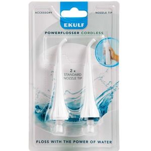 Ekulf PowerFlosser Tandbørste Cordless Standard 2 stk