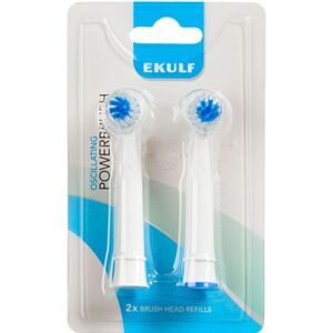 Ekulf powerbrush refill hvid 2 børstehoveder - Elektrisk tandbørste - Tandbørstehoveder