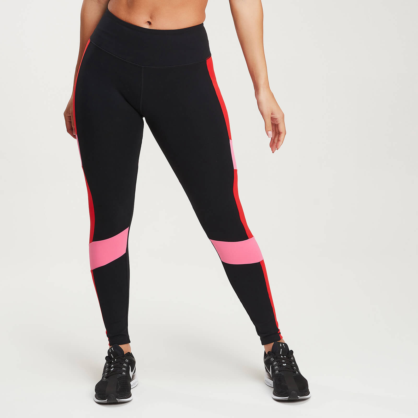 Myprotein Power Colour Block Leggings - Sort/Danger - S Myprotein Power Colour Block Leggings - Sort/Danger - S