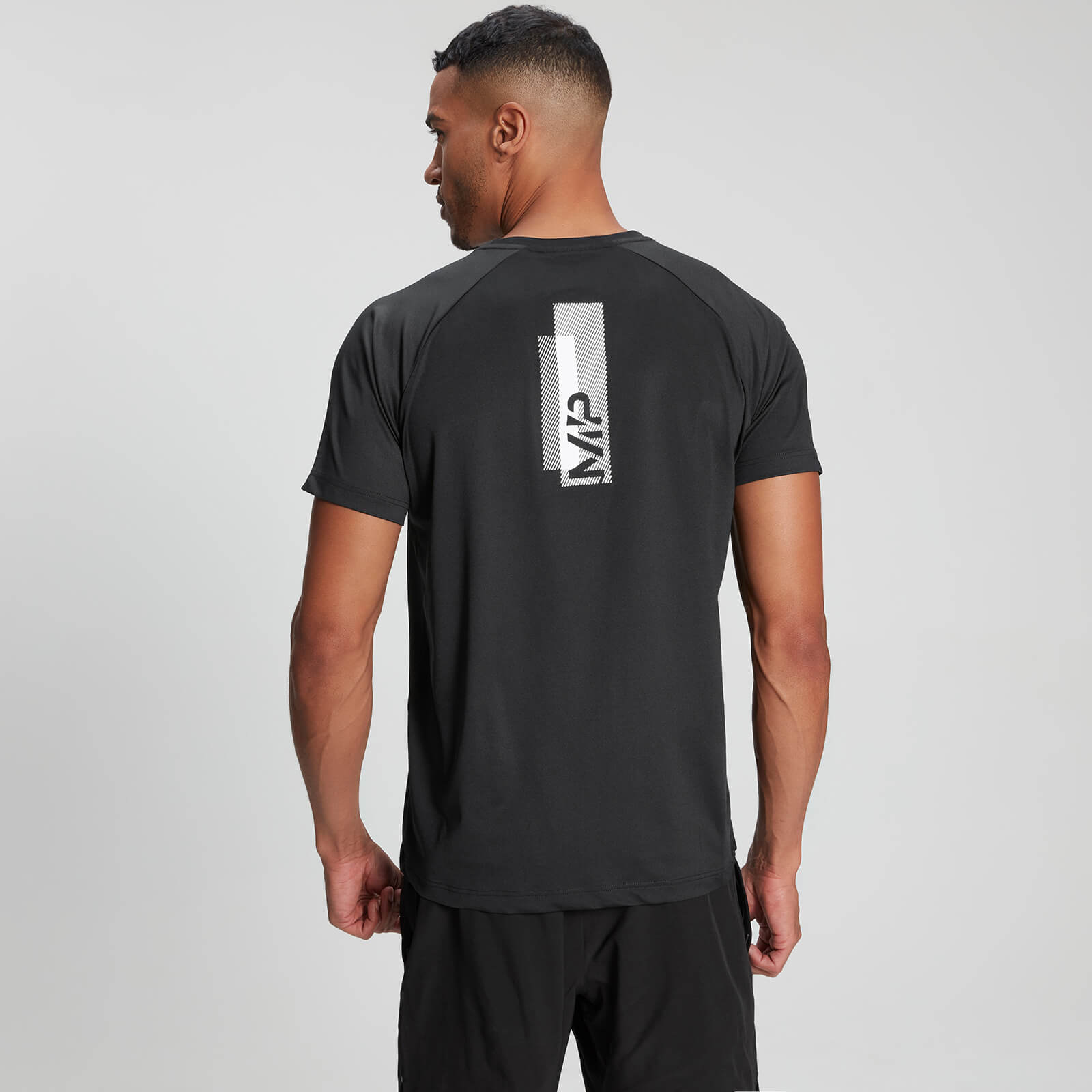 Myprotein Trænings-T-shirt med tryk og korte ærmer - Til mænd - Sort - S