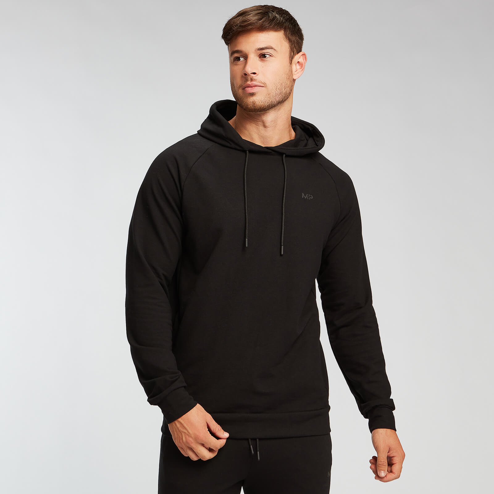 Myprotein MP Form Pullover Hoodie - Til mænd - Sort - XXL Myprotein MP Form Pullover Hoodie - Til mænd - Sort - XXL