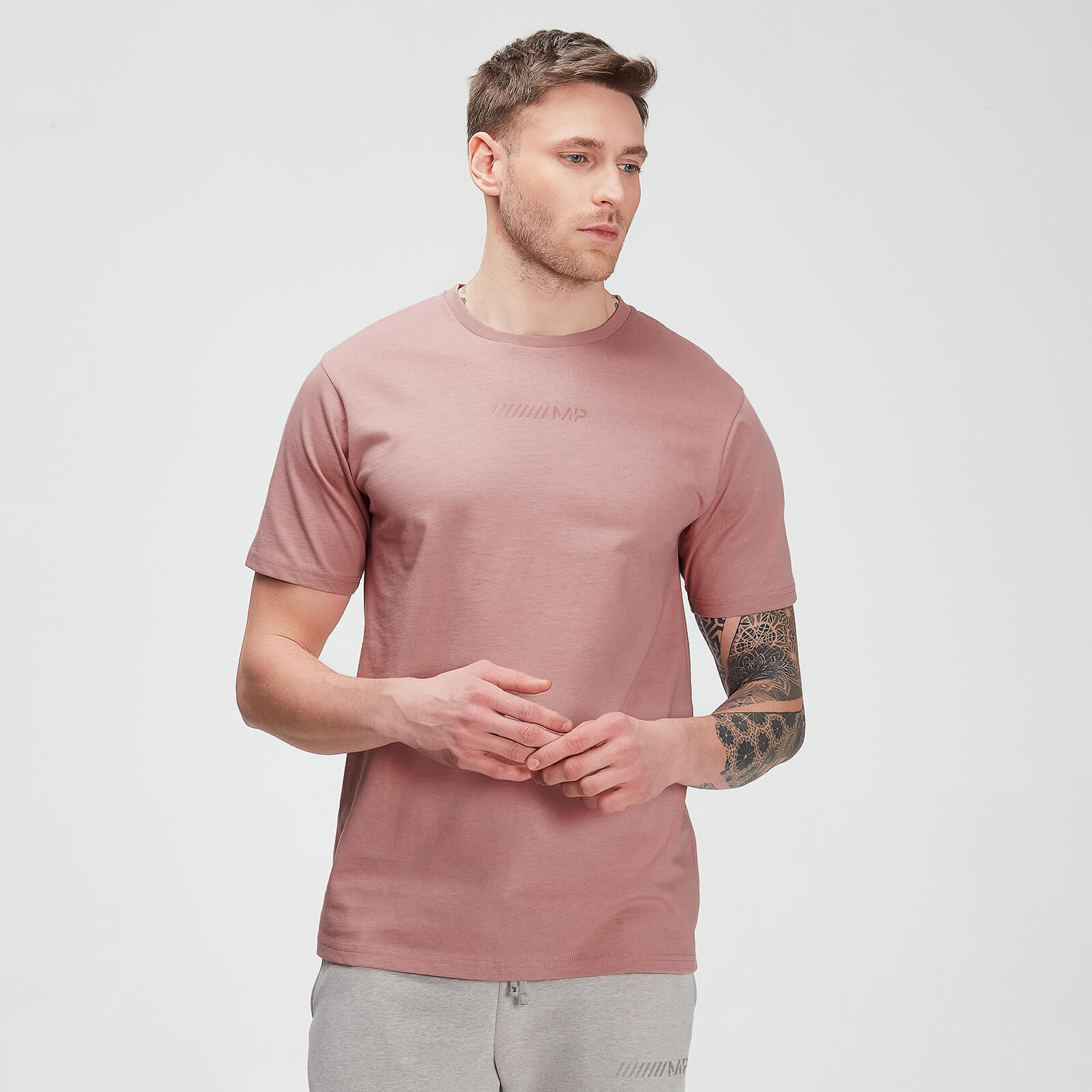MP Tonal Graphic Short Sleeve T-shirt til mænd – Washed Pink - S MP Tonal Graphic Short Sleeve T-shirt til mænd – Washed Pink - S