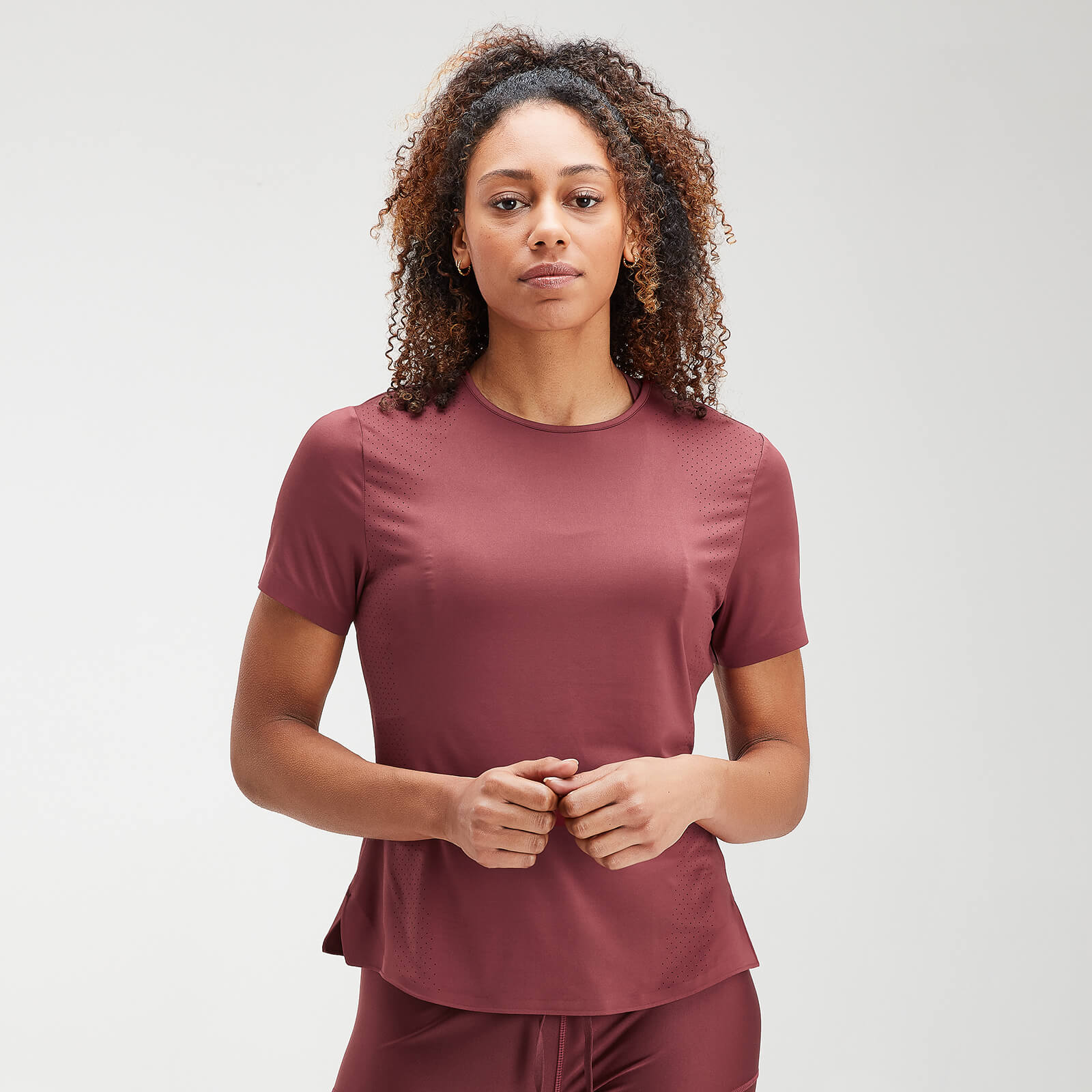 MP Velocity Short Sleeve Top til kvinder – Claret - L MP Velocity Short Sleeve Top til kvinder – Claret - L
