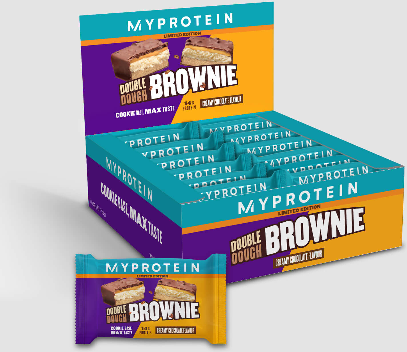 Myprotein Double Dough Brownie - 12 x 60g - Creamy Chocolate - Limited Edition Myprotein Double Dough Brownie - 12 x 60g - Creamy Chocolate - Limited Edition